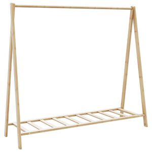 vidaXL Porte-v&ecirc;tement avec &eacute;tag&egrave;res 106x34x102 cm bambou
