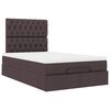 VidaXL Cadre de lit ottoman avec matelas marron fonc&eacute; 120x190 cm tissu