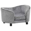 vidaXL Canap&eacute; pour chien Gris 69x49x40 cm Peluche