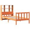 vidaXL Lit bibliothèque sans matelas cire marron 75x190 cm bois massif