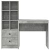 vidaXL Bureau avec tiroir 2 pcs Gris b&eacute;ton