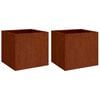 vidaXL Jardini&egrave;res 2 pcs 32x30x29 cm acier corten