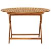 vidaXL Table pliable de jardin 120 cm Bois d'acacia massif