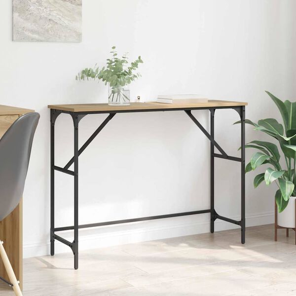 vidaXL Table console Ch&ecirc;ne artisanal 100 x 32 x 75 cm