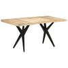 vidaXL Table &agrave; manger 160x80x76 cm Bois de manguier brut