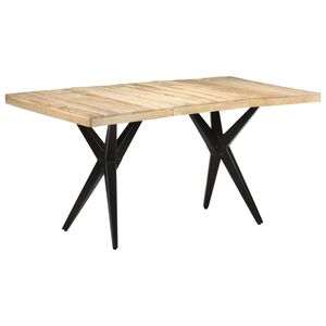 vidaXL Table &agrave; manger 160x80x76 cm Bois de manguier brut