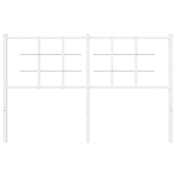 vidaXL T&ecirc;te de lit de remplacement m&eacute;tal blanc 135 cm
