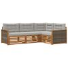 vidaXL Ensemble de canap&eacute;s d'ext&eacute;rieur 4 pcs Naturel et gris clair