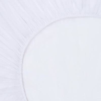 vidaXL Draps-housses imperméables 2 pcs Coton 90x200 cm Blanc