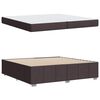vidaXL Cadre de lit avec matelas Marron fonc&eacute; 200 x 200 cm tissu