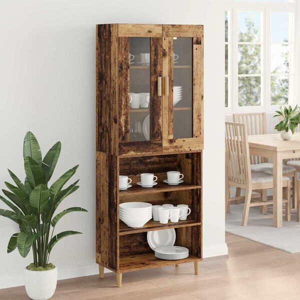 vidaXL Haut Armoire Bois Ancien 69,5 x 34 x 180 cm