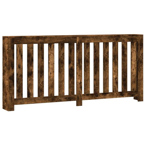 vidaXL Cache-radiateur chêne fumé 175x20x82 cm bois d'ingénierie