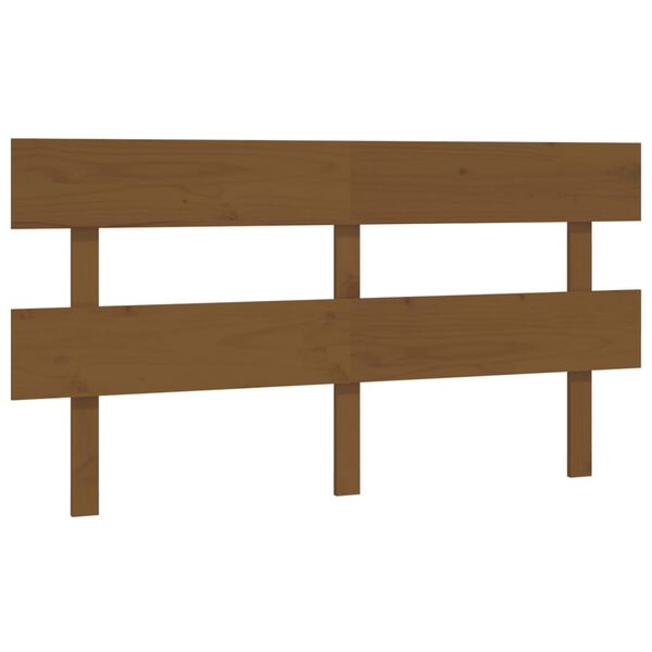 vidaXL T&ecirc;te de lit Marron miel 154x3x81 cm Bois massif de pin