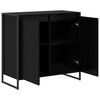 vidaXL Meuble d'appoint Ch&ecirc;ne noir 79 x 36 x 75 cm Bois d'ing&eacute;nierie