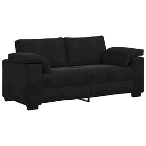 vidaXL Canap&eacute; causeuse noir 180x77x82 cm velours