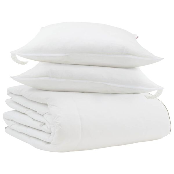 vidaXL Duvet d'hiver avec oreiller 3 pcs Blanc Plume de canard