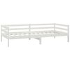 vidaXL Lit de repos avec matelas 90x200 cm Blanc Bois de pin massif