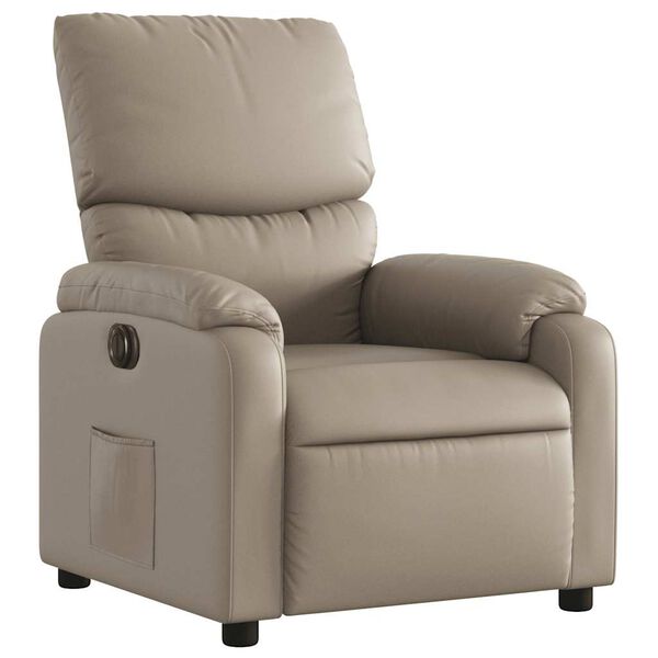 vidaXL Fauteuil inclinable &eacute;lectrique Cappuccino Similicuir