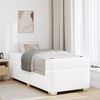 vidaXL Cadre de lit avec matelas Blanc 90 x 200 cm tissu