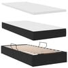 vidaXL Lit avec rangement et matelas Noir 90 x 190 cm Velours