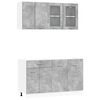 vidaXL Unit&eacute; de cuisine Lyon 4 pcs Gris b&eacute;ton Bois d'ing&eacute;nierie