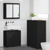 vidaXL Ensemble de mobilier de salle de bain avec tiroir 3 pcs Noir
