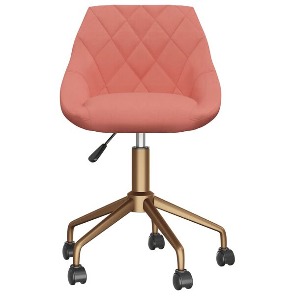 vidaXL Chaise pivotante de salle &agrave; manger Rose Velours