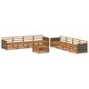 vidaXL Ensemble de canap&eacute;s d'ext&eacute;rieur 9 pcs Naturel