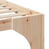 vidaXL Cadre de lit surélevé Marron 200 x 200 cm Bois massif en pin