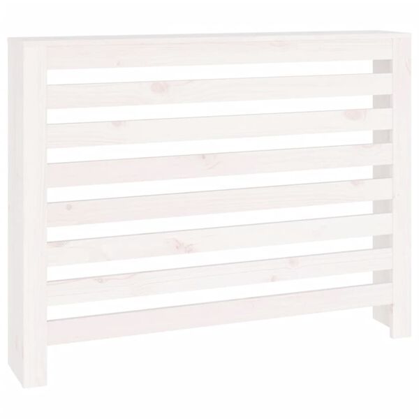 vidaXL Cache-radiateur Blanc 108,5x19x84 cm Bois massif de pin