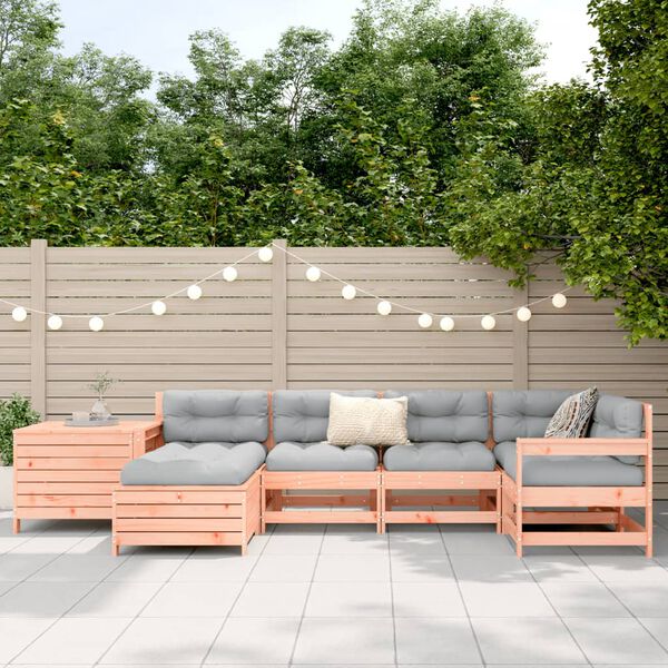 vidaXL Salon de jardin 7 pcs bois massif sapin de douglas