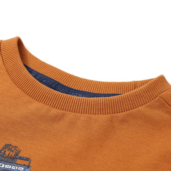 T-shirt enfants &agrave; manches longues ocre fonc&eacute; 116