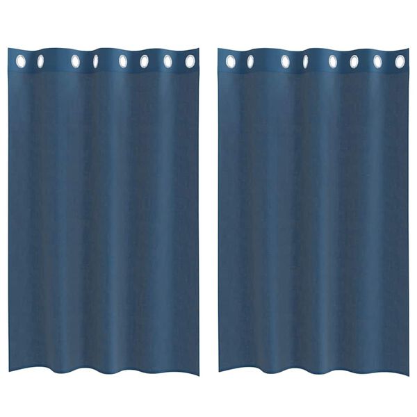 vidaXL Rideaux en voile avec œillets 2 pcs bleu royal