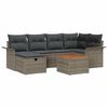 vidaXL Ensemble de canap&eacute; de jardin 7 pc Gris Poly rotin