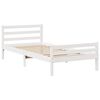 vidaXL Lit bibliothèque sans matelas blanc 100x200 cm bois pin massif