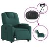 vidaXL Fauteuil inclinable &eacute;lectrique Vert fonc&eacute; Tissu