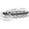 vidaXL Ensemble &agrave; manger de jardin coussins 13 pcs m&eacute;lange beige rotin