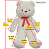 vidaXL Ours en peluche Blanc 170 cm