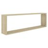 vidaXL Étagères cube murales 4 pcs chêne sonoma bois d'ingénierie