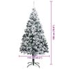 vidaXL Sapin de No&euml;l artificiel Blanc 180 cm PVC, Acier et Plastique