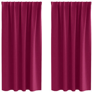 vidaXL Rideaux occultants avec anneaux 2 pcs Bordeaux 175 x 140 cm