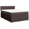 vidaXL Sommier &agrave; lattes de lit avec matelas Marron fonc&eacute; 140x190 cm