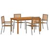 vidaXL Ensemble de salle &agrave; manger pour jardin 5 pc Gris