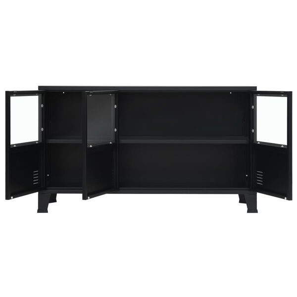 vidaXL Buffet M&eacute;tal de style industriel 120x35x70 cm Noir