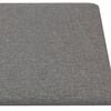 vidaXL T&ecirc;te de lit murale 12 pcs Gris clair 30 x 15 cm tissu