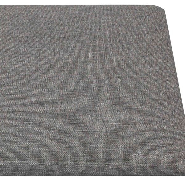 vidaXL T&ecirc;te de lit murale 12 pcs Gris clair 30 x 15 cm tissu