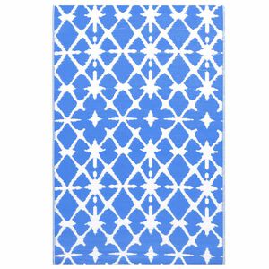 vidaXL Tapis d'ext&eacute;rieur ARAKIL bleu et blanc 160x230 cm PP