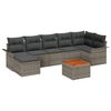 vidaXL Ensemble de canap&eacute; de jardin 8 pc Gris polyrotin