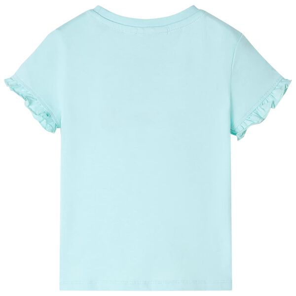 T-shirt enfants &agrave; manches courtes aqua clair 116