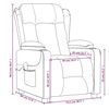 vidaXL Fauteuil inclinable &eacute;lectrique Noir Tissu